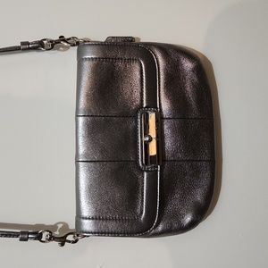 Coach crossbody silver handbag